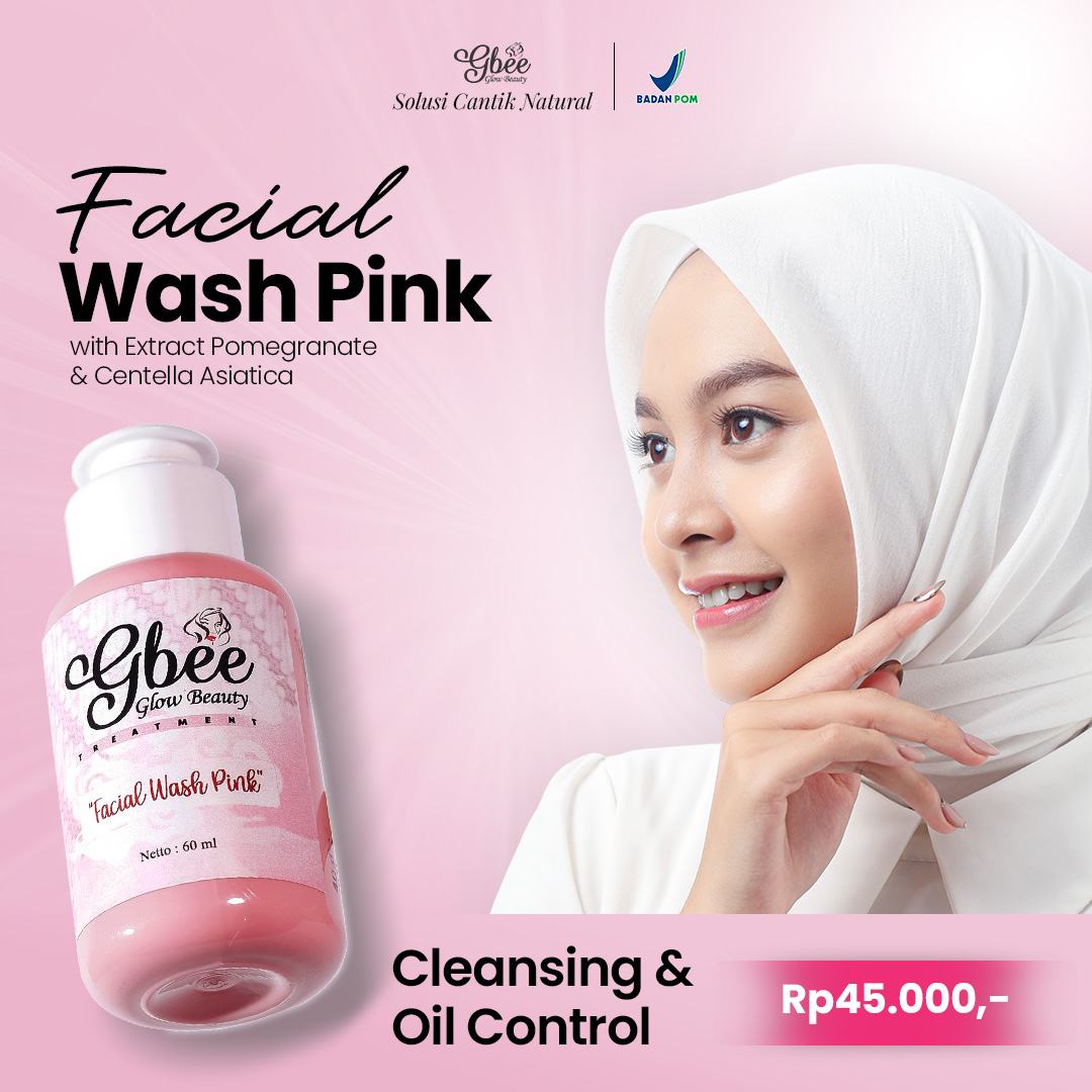 Gbee Glow Beauty Facial Wash Pink